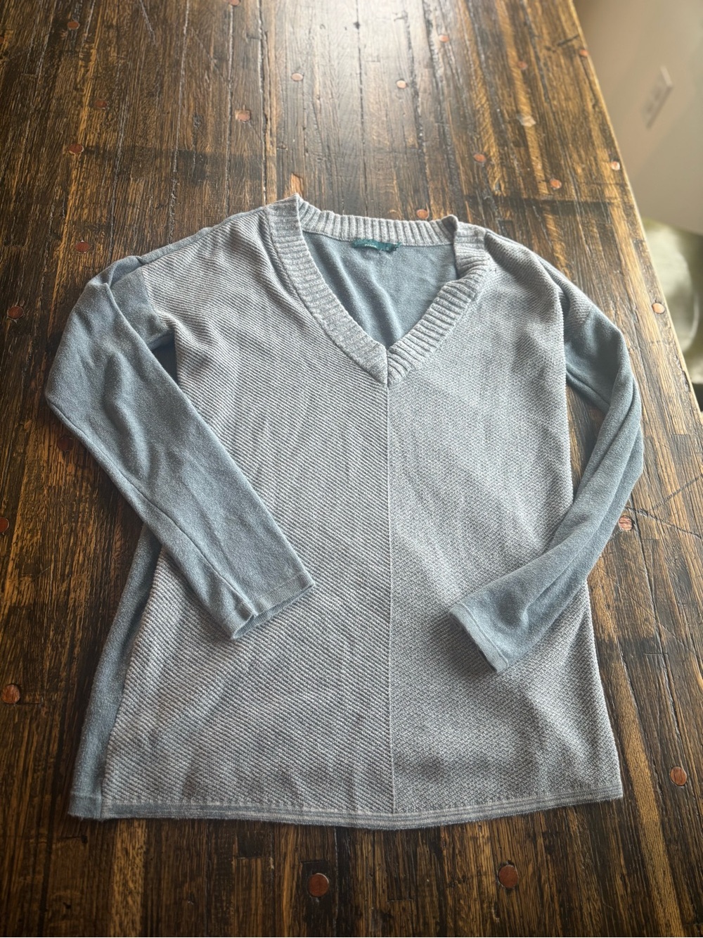 Prana Women's Light Blue V-Neck Sweater
